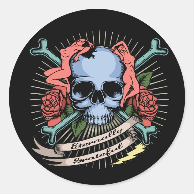 Adesivo Redondo Eternamente Grata (Frente)