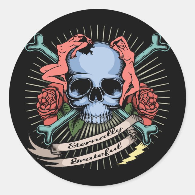 Adesivo Redondo Eternamente Grata (Frente)