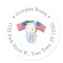 Eterno Elegance American Flags Endereço de Devoluç