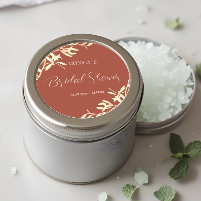 Adesivo Redondo Eterno Floral Russo Chá de panela (Criador carregado)