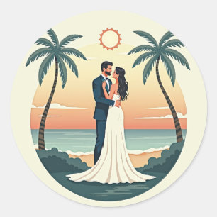 Adesivo Redondo Eterno Romance Wedding Sticker