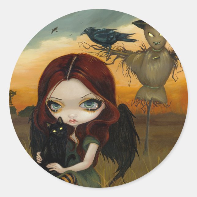 Adesivo Redondo "Etiqueta do espantalho" (Frente)