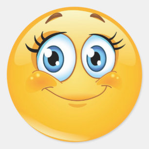 Adesivo Redondo Etiqueta/Emoticons redondos clássicos
