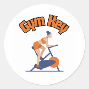 Adesivo Redondo Etiquetas-chave Gym