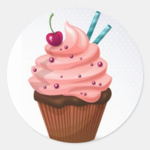 Adesivo Redondo Etiquetas/cupcake