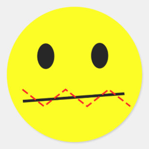 Adesivo Redondo 'ETIQUETAS da CARA do controle de impulso