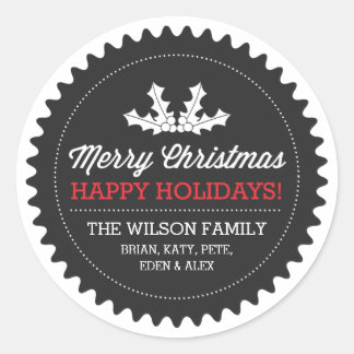 Adesivo Redondo Etiquetas/Etiquetas para presentes de Natal