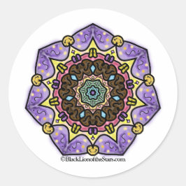 Adesivo Redondo Etoile Mandala Sticker