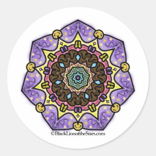 Adesivo Redondo Etoile Mandala Sticker