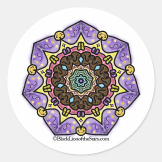 Adesivo Redondo Etoile Mandala Sticker
