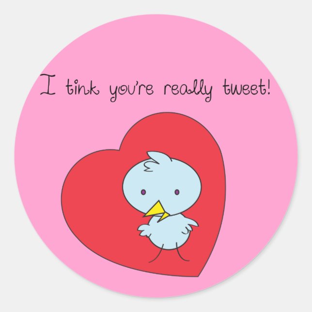 Adesivo Redondo Eu acho que você é fofa (Frente)