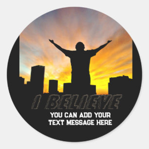 Adesivo Redondo Eu acredito no nº 2_