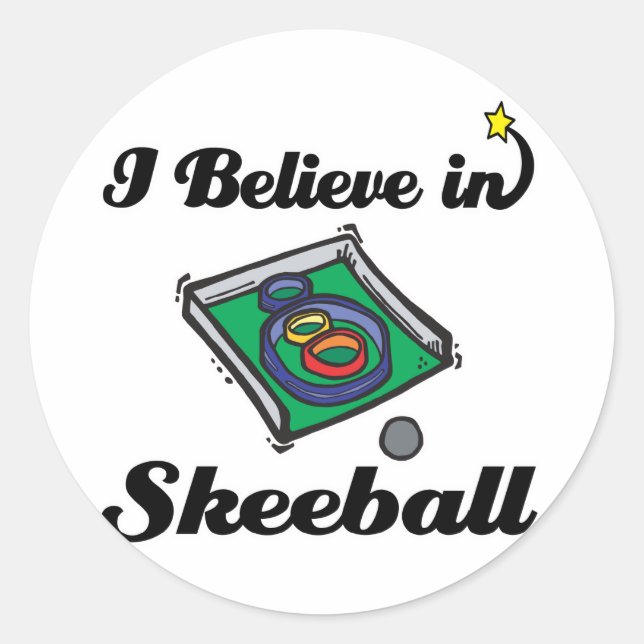 Adesivo Redondo eu acredito no skeball (Frente)