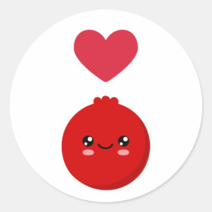 Adesivo Redondo Eu adoro amoras