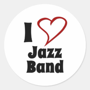Adesivo Redondo Eu Adoro Banda Jazz