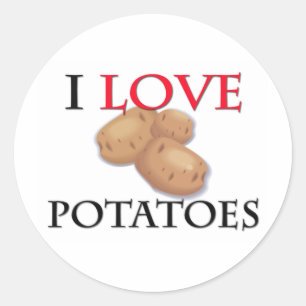 Adesivo Redondo Eu Adoro Batatas