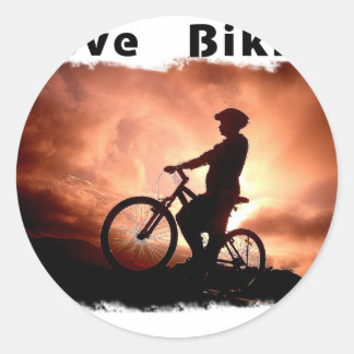 Adesivo Redondo Eu Adoro Biking Gnarly