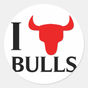Adesivo Redondo Eu Adoro Bulls