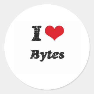 Adesivo Redondo Eu adoro BYTES