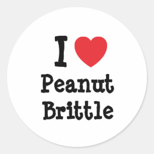 Adesivo Redondo Eu adoro Camiseta de Peanut Brittle