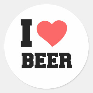 ADESIVO REDONDO EU ADORO CERVEJA