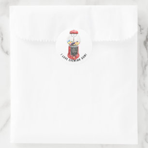 Adesivo Redondo Eu Adoro Chiclete