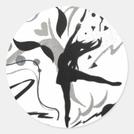 Adesivo Redondo Eu Adoro Dançar