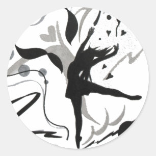 Adesivo Redondo Eu Adoro Dançar