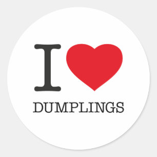ADESIVO REDONDO EU ADORO DUMPLING