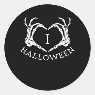 Adesivo Redondo Eu Adoro Halloween