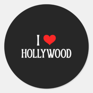 Adesivo Redondo Eu adoro Hollywood I Heart Hollywood Holiday Viage