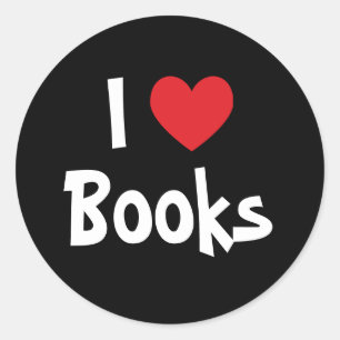 Adesivo Redondo Eu Adoro Livros