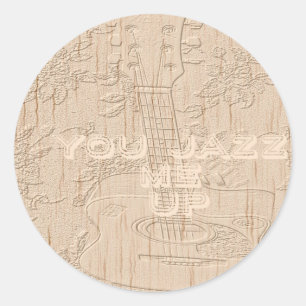 Adesivo Redondo Eu adoro madeira indo marrom Hakuna Matata