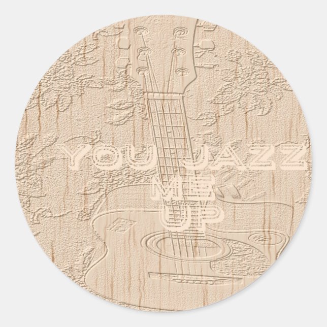 Adesivo Redondo Eu adoro madeira indo marrom Hakuna Matata (Frente)