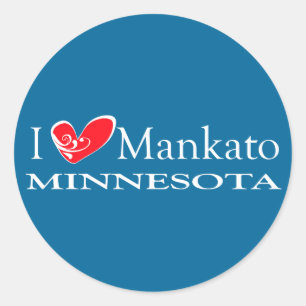 Adesivo Redondo Eu Adoro Mankato Minnesota