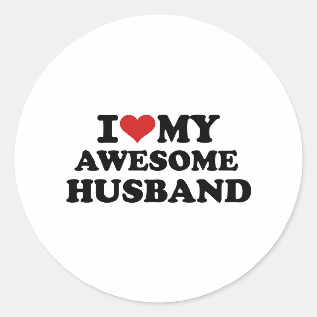 Adesivo Redondo Eu adoro meu marido incrível (Frente)