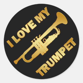 ADESIVO REDONDO EU ADORO MINHA TRUMPET