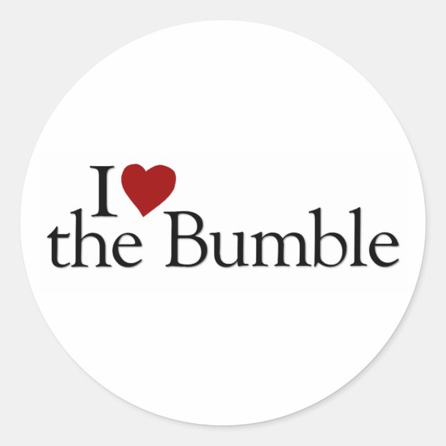 Adesivo Redondo Eu Adoro O Bumble (Frente)