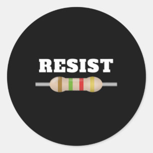 Adesivo Redondo Eu adoro o símbolo de resistência à Design de elet