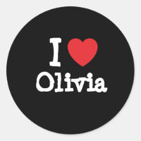 Eu adoro Olivia coração T-Shirt