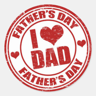 Adesivo Redondo Eu adoro pai