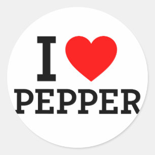 Adesivo Redondo Eu Adoro Pepper
