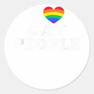 Adesivo Redondo Eu adoro Pessoas Gay