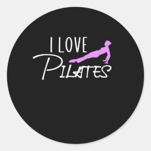 Adesivo Redondo Eu adoro pilates