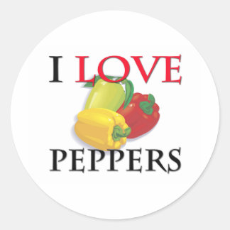 Adesivo Redondo Eu Adoro Pimentos