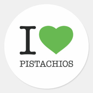 ADESIVO REDONDO EU ADORO PISTACHIOS
