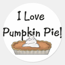Adesivo Redondo Eu Adoro Pupkin Pie Stickers