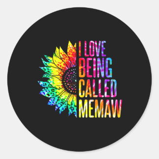 Adesivo Redondo Eu Adoro Ser Chamado Memaw Sunflower Tie Dye Mãe