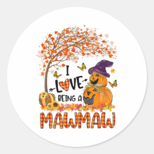 Adesivo Redondo Eu Adoro Ser Um Mawmaw Queda Pumpkin Halloween Cos