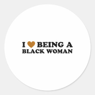 Adesivo Redondo Eu Adoro Ser Uma Mulher Negra Vintage Groovy Afro 
